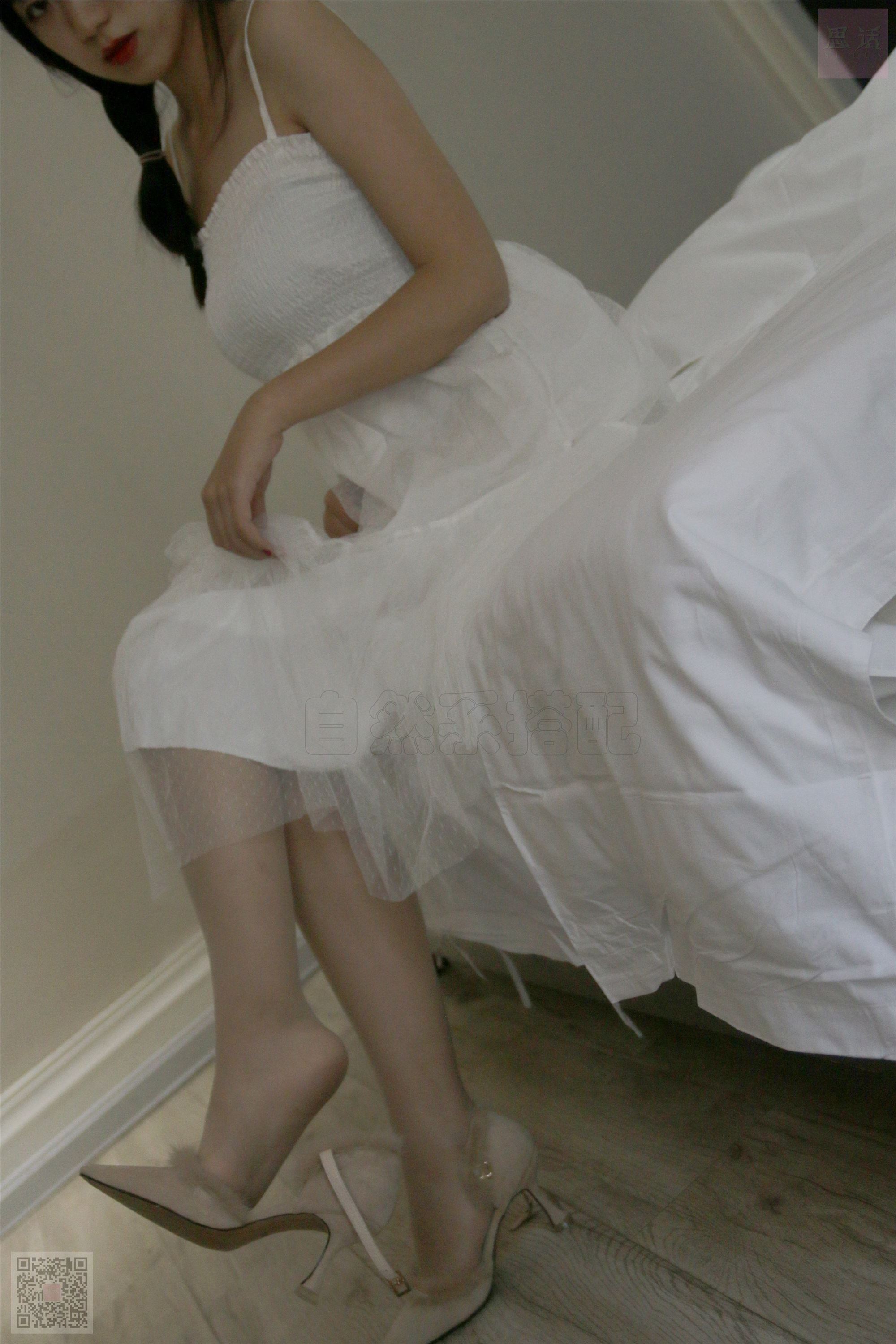 SiHua思话  SH033 子琦 麻花辫女孩的白色连衣裙